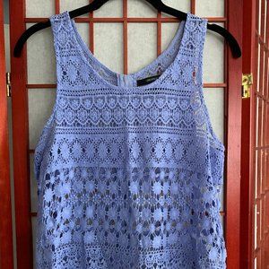 Lavander lace tank top